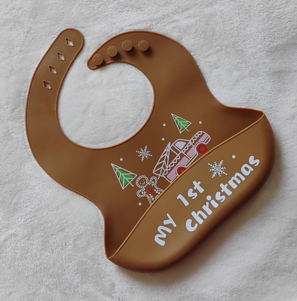 My First Christmas Bib For Baby Toddler